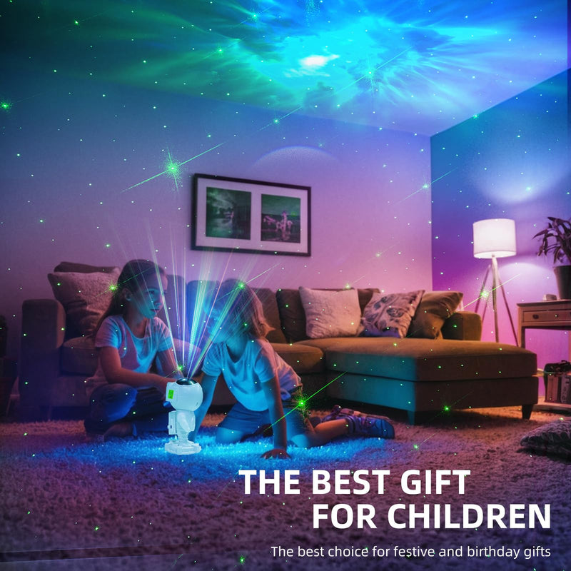 [Australia] - Astronaut Galaxy Projector - Star Projector, Bluetooth Speaker, White Noise, Star and Moon Galaxy Lights for Bedroom with Timer, Nebula Night Light 360° Adjustable with remote, Starry galaxy projector 
