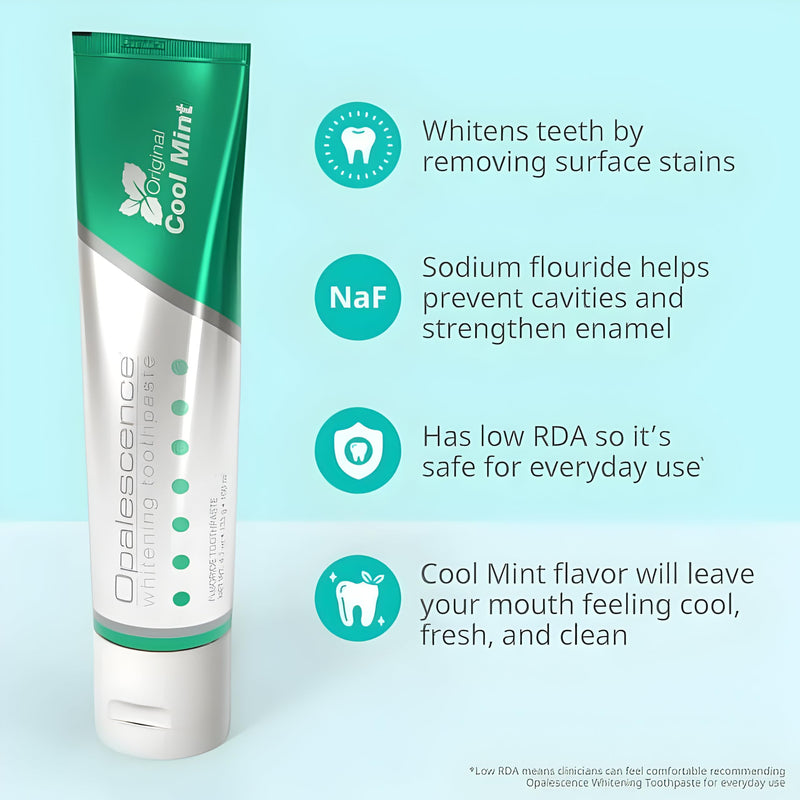 [Australia] - Opalescence Whitening Bundle - Opalescence Go 10% Hydrogen Peroxide Prefilled Whitening Trays and Whitening Toothpaste - Mint Flavor 5194-5166 