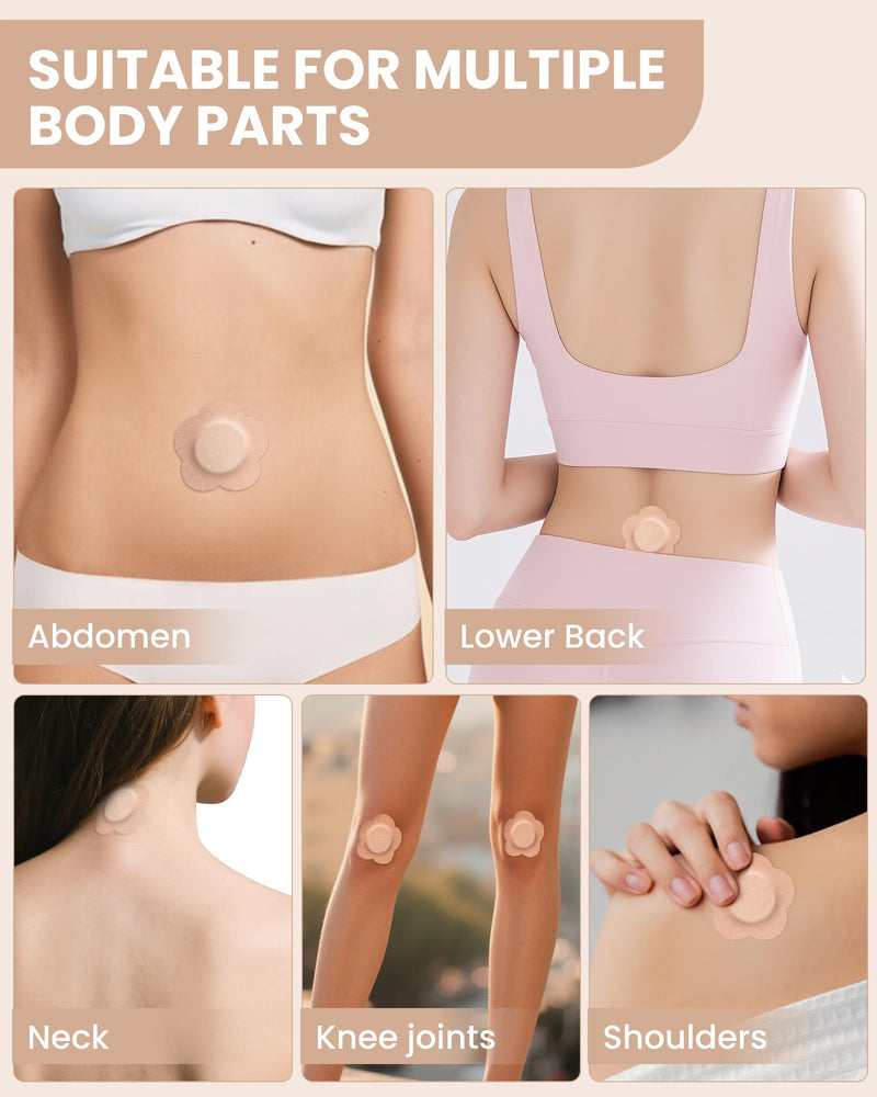 [Australia] - 54PCS Castor Oil Patches, Castor Oil Pack Wrap Disposable Organic Cotton Self-Adhesive Pads for Belly Button, Anti Leakage Design, Breathable & Portable, No Wash (Beige) 1 Count (Pack of 54) 