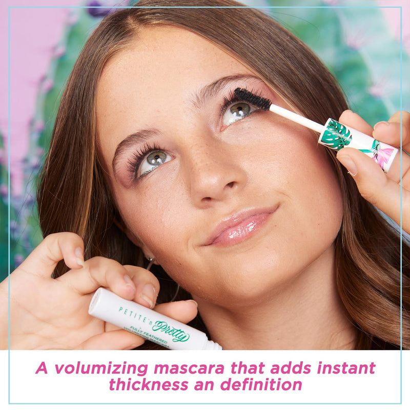 [Australia] - Petite 'n Pretty Eye Makeup Set for Kids - Makeup for Tweens & Teens - Fully Feathered Volumizing Mascara, Eyeliner, Made in the USA, w/Gift Bag 