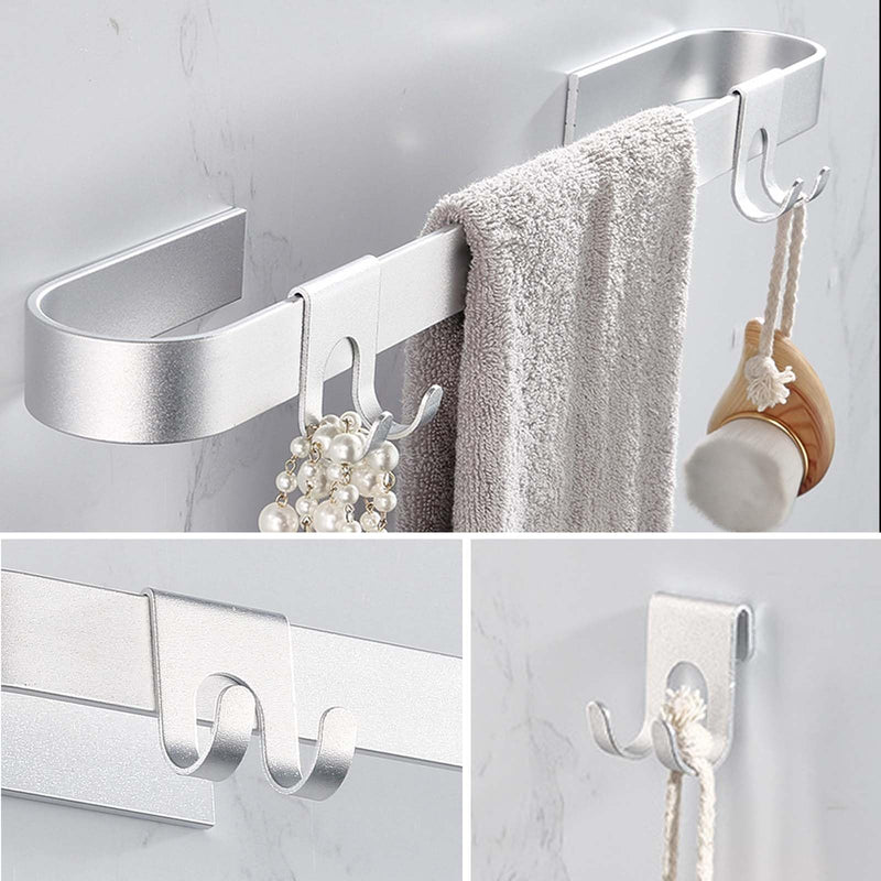 [Australia] - Naapesi Pack of 2 razor holder for plug, razor holder hook made of stainless steel, waterproof self-adhesive razor holder, razor hook without drilling for bathroom and kitchen organization (black) black 
