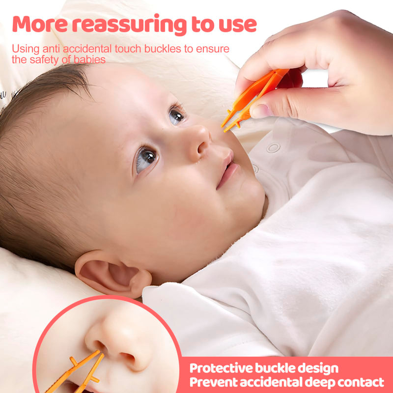 Baby Nose and Baby Ear Cleaner, Safe Baby Booger Remover Soft Nose Cleaning Tweezers Nose Cleaner for Baby Infants Newborns and Toddlers, Earwax and Snot Removal Baby Booger Picker