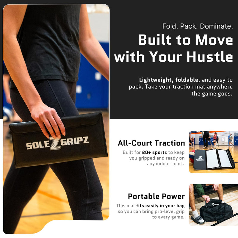[Australia] - Portable Basketball Sticky Mat and Replacement Sheets ‚Äì Perfect for Hardwood & Gym Floors ‚Äì Includes 60 Sticky Sheets Black Traction Mat 
