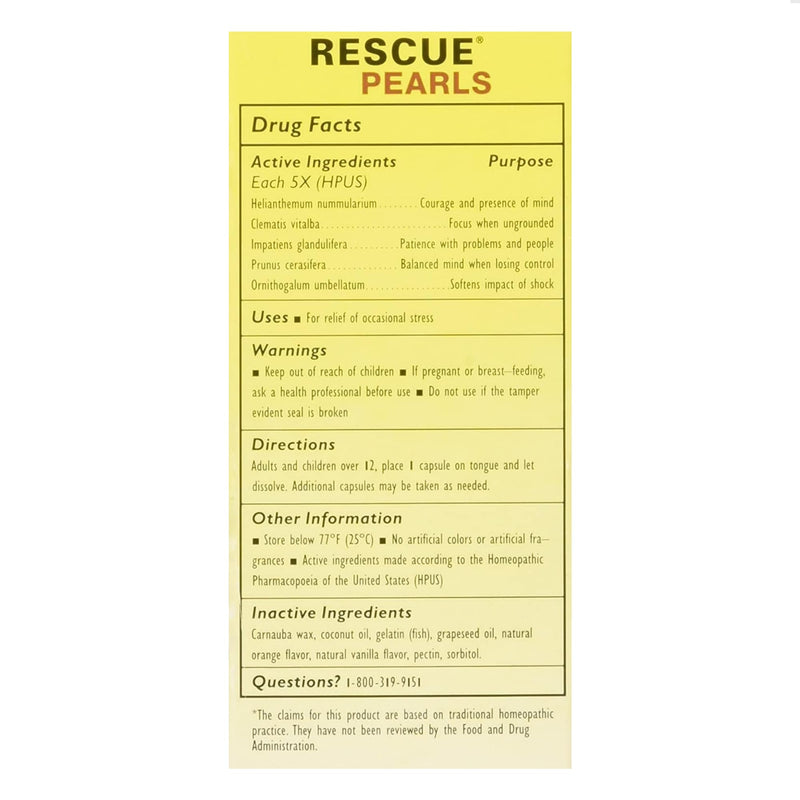 [Australia] - Bach Rescue Pearls Natural Stress Relief ,28 Capsules 
