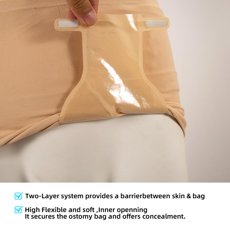 [Australia] - Ostomy Support Garments, Hernia Support Garments, Ostomy Bag Covers for Women, Ostomy Wrap to Secure Colostomy Bags(Beige,S) S(34"-44") 