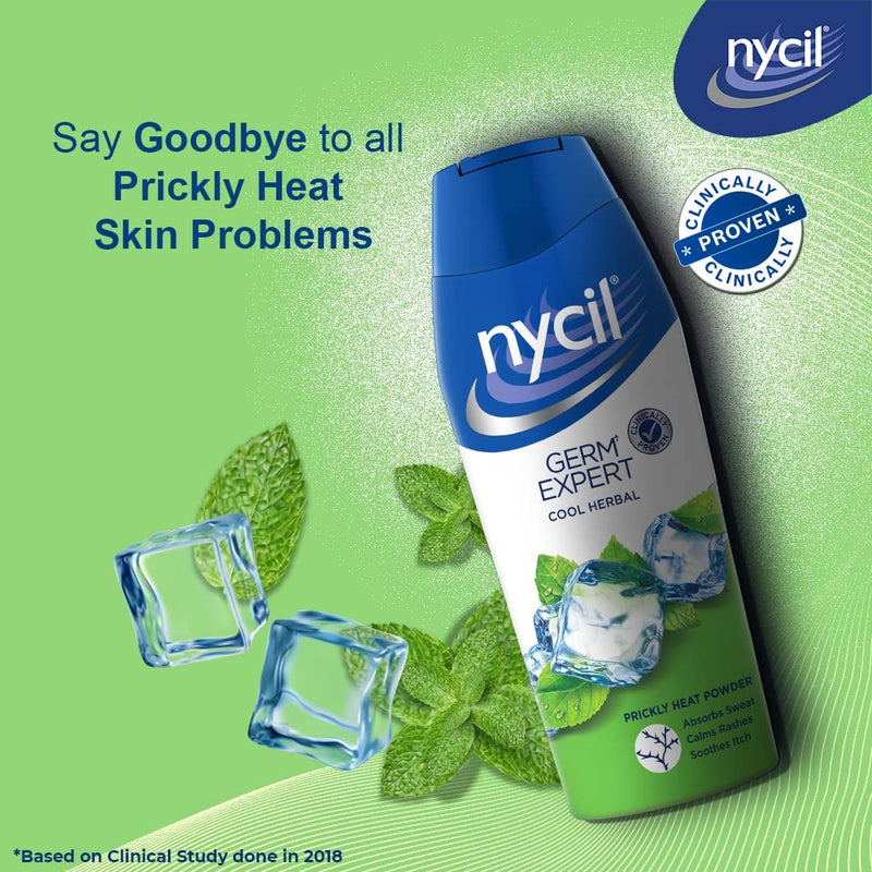 NY-CIL Germ Expert Cool Herbal Prickly Heat and Cooling Powder, 400 g, Super Saver Pack