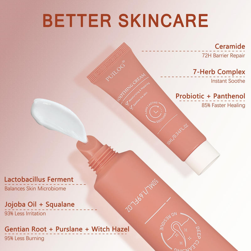[Australia] - Facial Hair Removal Cream Kit for Women – Depilatory & Post Care Soothing Cream, 4 Min Painless & Flawless Face Hair Remover, Gentle Plant Formula for Sensitive Skin 