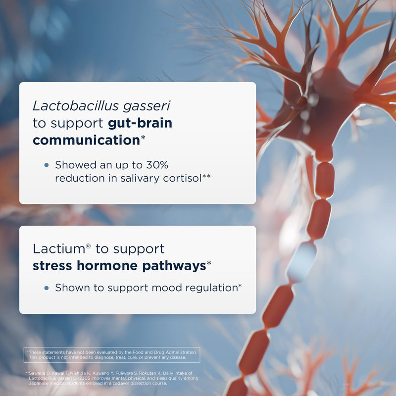 Designs for Health NeuroCalm Peptide - Dual-Pathway Stress & Mood Support with Lactium and Lactobacillus gasseri, Supports Normal Cortisol Metabolism & Sleep - Vegan, Gluten Free (30 Capsules)