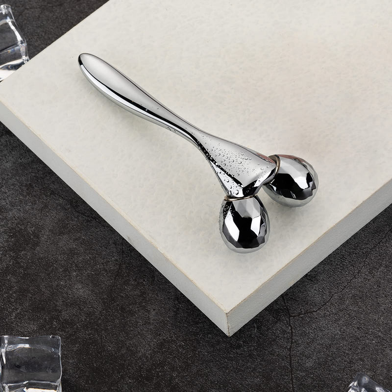 Tekson 3D Metal Face Massage Roller Tool, Facial Sculptor for Reduce Puffiness, Remove Eye Wrinkles (Zine Alloy)