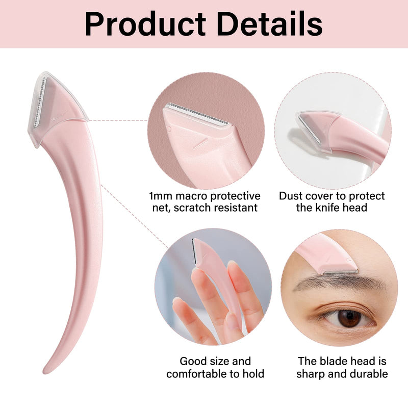 [Australia] - 4 pieces beauty eyebrow scissors trimmer scissors with comb and eyebrow razor set, eyebrow scissors, eyebrow scissors with comb, precision eyebrow trimmer beauty tool for men women 