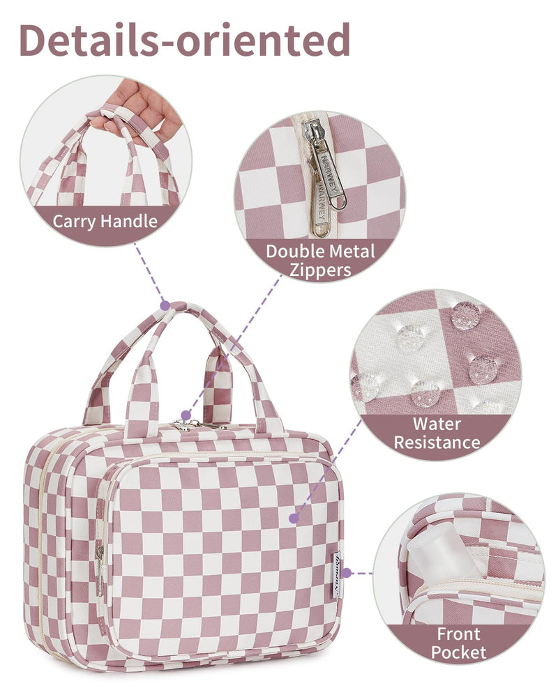 Narwey Hanging Toiletry Bag for Women with TSA Approved Clear Toiletry Bag