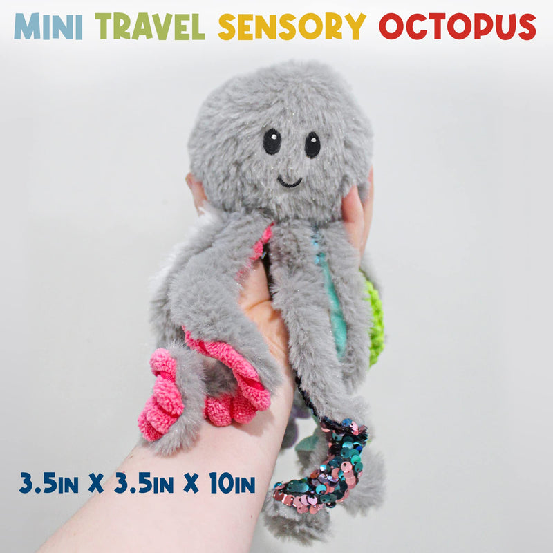 [Australia] - Mini Sensory Octopus Plush Toy, Travel-Size Fidget Plush for Special Needs and Sensory Fun Mini 