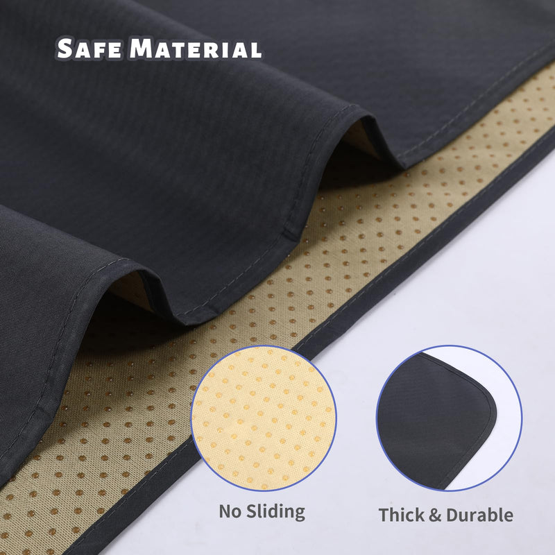 [Australia] - Splat Mat for Under High Chair/Arts/Crafts/Outdoor Picnic Mat, Washable Baby Spill Mat Waterproof Anti-Slip Floor Splash Mat, 51"x 51"Portable Baby Play Mat and Table Cloth-Dark Gray Dark Gray 