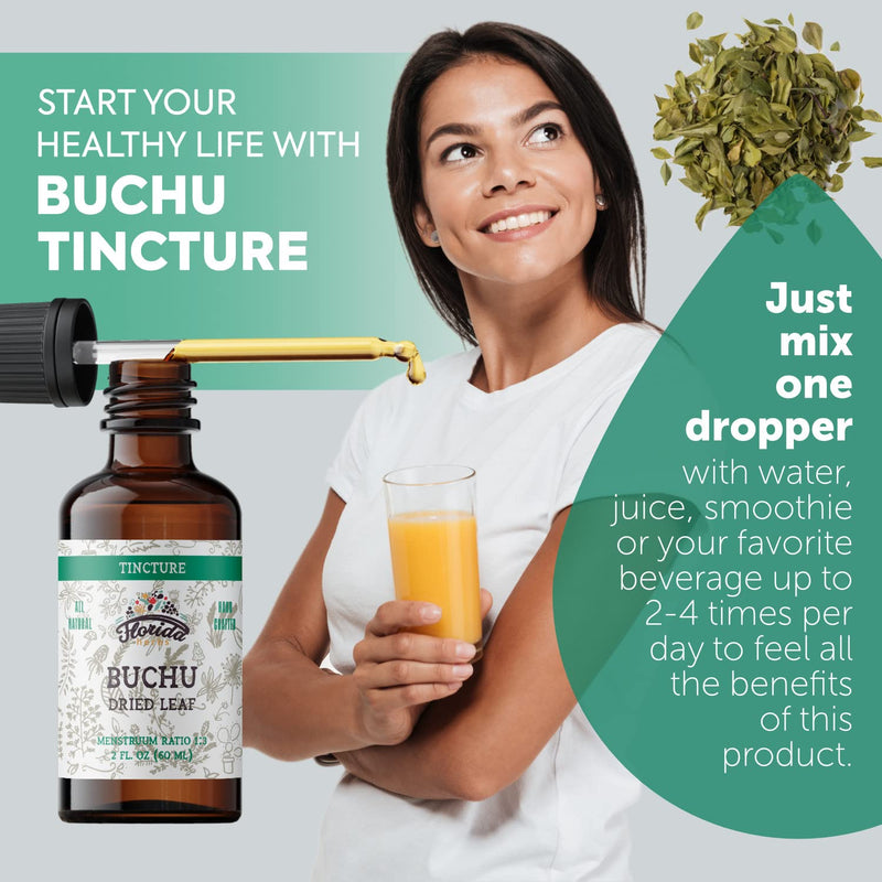 [Australia] - Buchu Tincture, Organic Buchu Extract (Agathosma Betulina) Dried Leaf Health Supplement, Non-GMO in Cold-Pressed Organic Vegetable Glycerin 2 oz, 670 mg 1 Count (Pack of 1) 