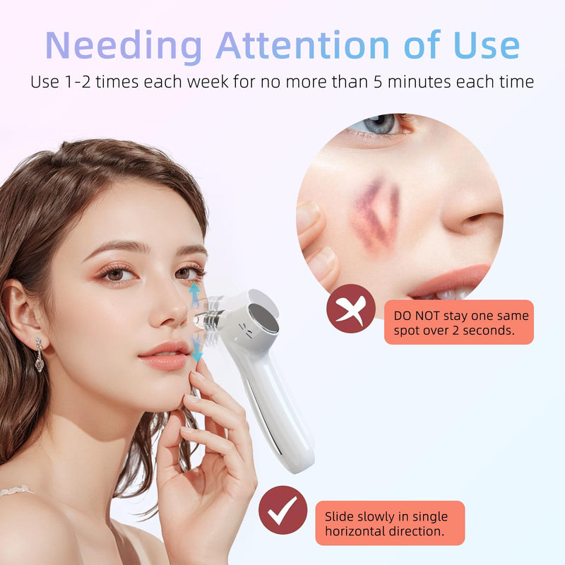 Blackhead Remover Vacuum Facial Pore Cleaner Electric Comedone Whitehead Extractor 5 Suction Probes and 5 Suction Levels Rechargeable Black Heads Remover Tools for Women & Men Facial Skin Care (white)