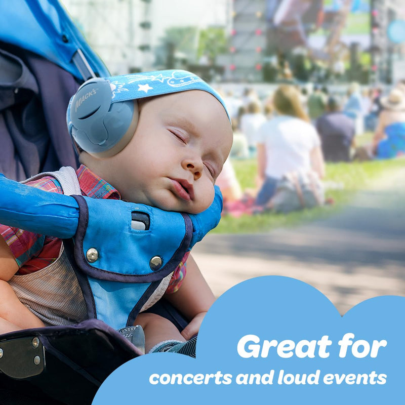 [Australia] - Mack's® Baby Muffs | Baby Ear Muffs Noise Protection | High NRR - 17 Decibels | Noise Cancelling Headphones for Babies & Toddlers | Ages 3-36 Months 