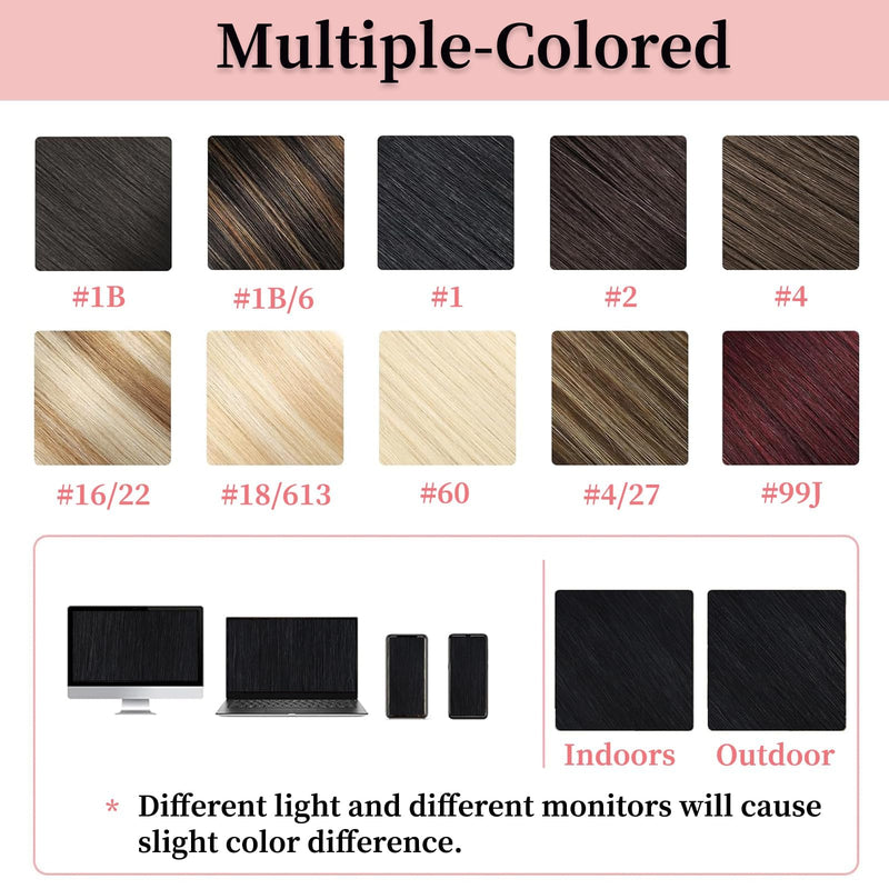 [Australia] - Clip in Hair Extensions Real Human Hair Clip in Extensions for Women Seamless Invisible Jet Black Natural Remy 100% Human Clips ins Extension 8pcs Double Weft 20 inch 3.7oz/105g 20 Inch-105g #1 Jet Black 