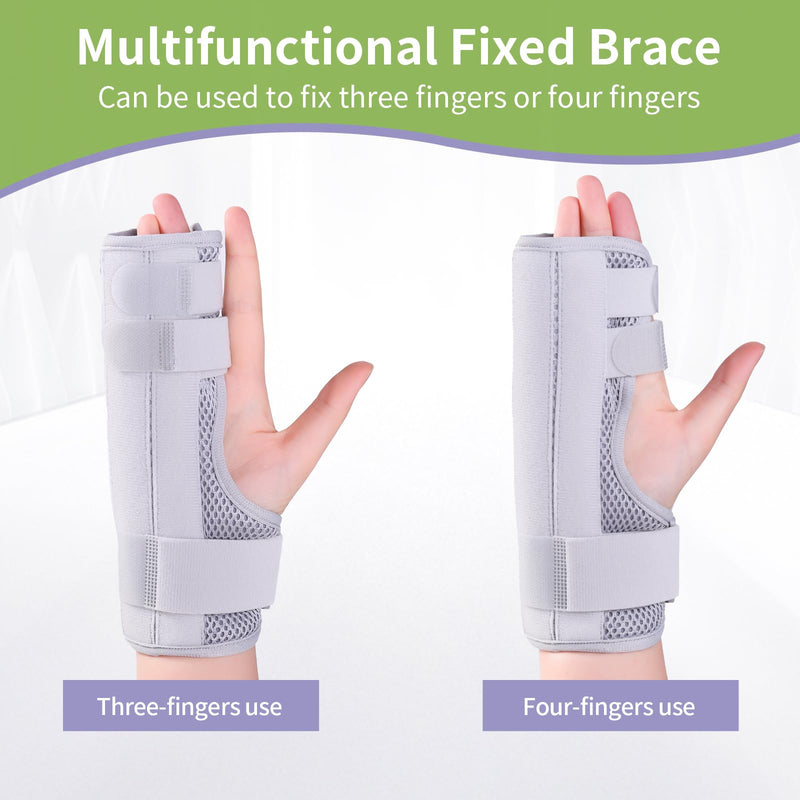 Trigger Finger Splint, Finger Brace Joint Stabilizer, Hand Brace with Finger Support, Middle and Pinky Broken Finger Splint, Adjustable Hand and Wrist Support (M) Medium