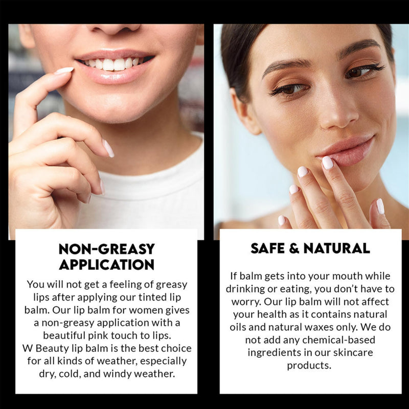 WBM Care Lip Balm 4-Pack, 3.3g Each – Enriched with Vitamin E, Color-Changing Tinted Moisturizer, Provides Long-Lasting Repair, Hydration, and Soft, Smooth Lips 4 Count (Pack of 1)