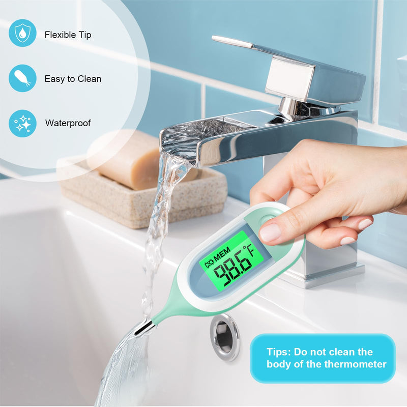 [Australia] - Baby Thermometer for Digital Rectal - Fast Accurate Infant Thermometer with Fever Alarm, LCD Display and Memory Function 