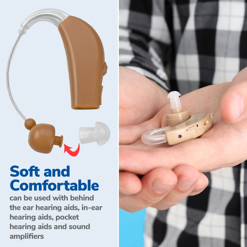 Hearing Aid Domes - Universal Domes for Hearing Aids - Sizes Small, Medium, Large & X-Large Earbud Replacements and BTE Hearing Sound Amplifiers, 2 Pack 1 count (Pack of 78)