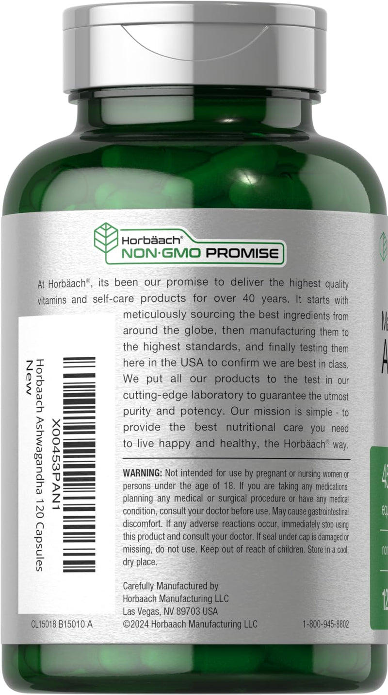 [Australia] - Horb√§ach Ashwagandha Supplement | Max Strength | 120 Capsules | Non-GMO, Gluten Free 120 Count (Pack of 1) 