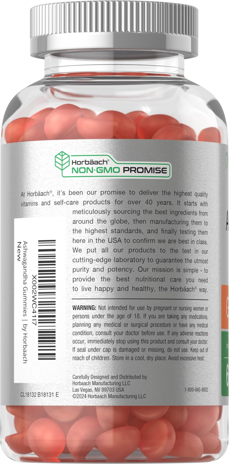 [Australia] - Horb√§ach Ashwagandha Gummies for Women and Men | 60 Count | Vegan, Non-GMO, Gluten Free Supplement | Tropical Flavor 60 Count (Pack of 1) 