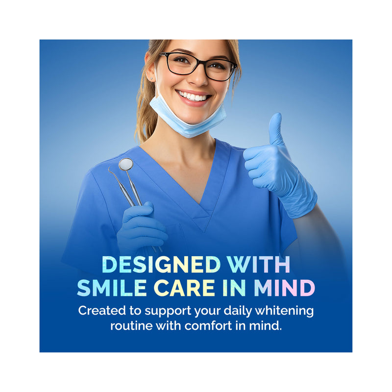 Teeth Whitening Strips for Sensitive Teeth & Gums, Mint — Peroxide Free & Enamel Safe with Coconut Oil for Gentle & Whiter Teeth — 7-Day Treatment White Strips with Non-Slip & Dry-Strip Technology