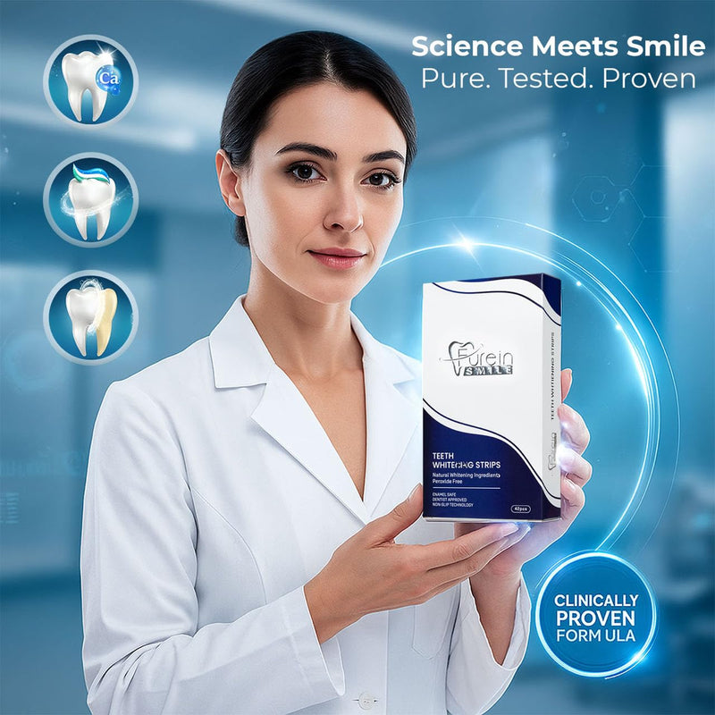 [Australia] - Teeth Whitening Strips, Mint Flavour Whitening Strips with Peroxide Free Formula -Gentle Dental Care & Fresh Breath - Pack of 42(21days Treatments) 
