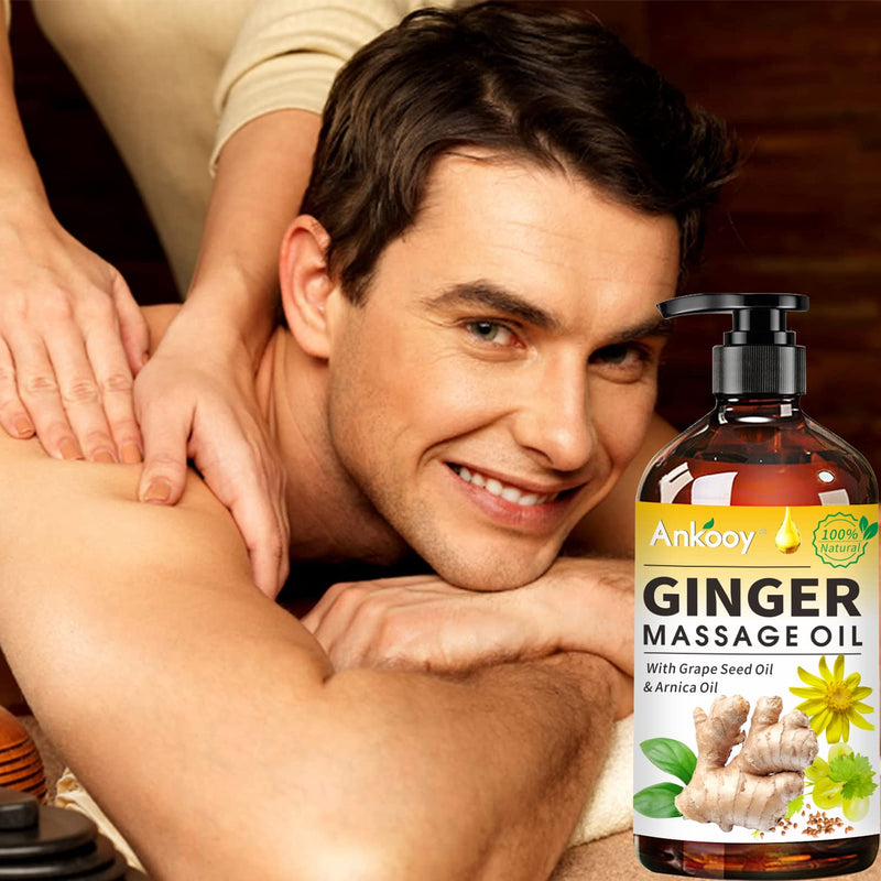 [Australia] - 3 Pack Ginger Oil, Ginger Oil Lymphatic Drainage Massage,Belly Drainage Ginger Oil, Ginger Massage Oil Lymphatic Drainage,100% Natural Massage Oil for Massage Therapy With Arnica Extract,Vitamin E Oil 