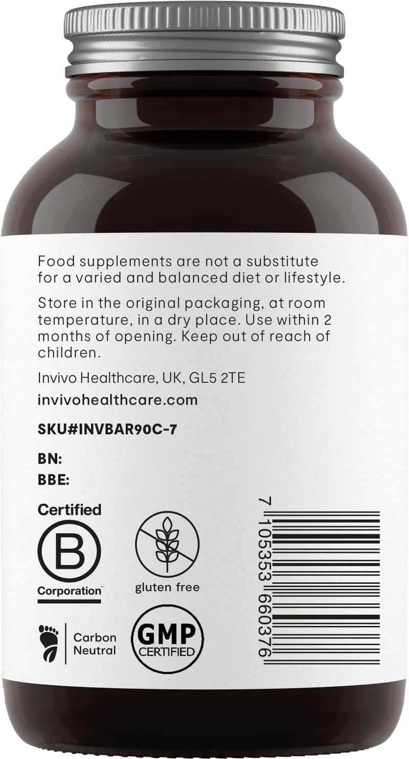 Invivo Bio.Me Barrier Capsules (90 Capsules - 1 Month Supply) - 5 Billion CFU Probiotic Bio Cultures Complex Supplement with PROBIOACT® Technology to Enhance Absorption - Contributes to Microbiome
