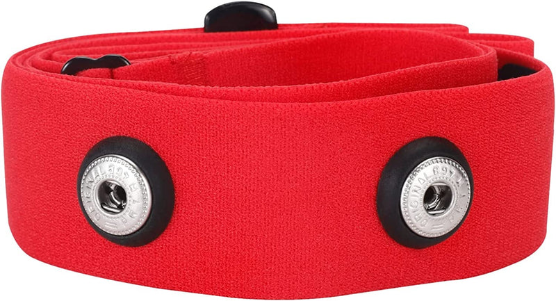 [Australia] - Heart Rate Monitor Replacement Chest Strap Compatible with Myzone Strap MZ-3 & MZ-1Belt 2 Pack Medium Red Black 