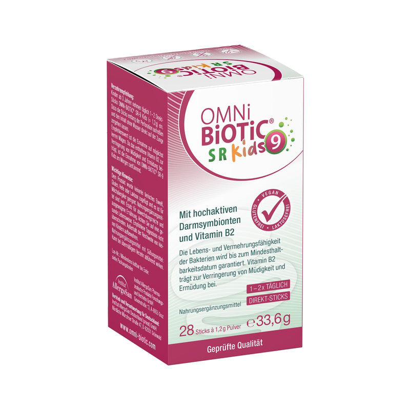 [Australia] - OMNi BiOTiC SR-9 Kids | 28 sticks | 9 bacterial strains | Let it melt directly in your mouth | Vegan | Gluten free | Lactose free 
