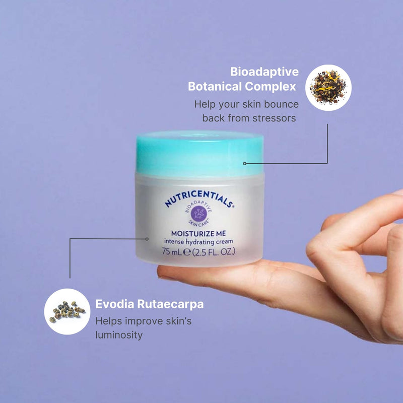 Nu Skin Moisturize Me Intense Hydrate Cream | 2.5 Fl Oz | Night Cream | Bioadaptive botanicals, aloe, pistachio oil & vitamin E hydrate and restore dry skin overnight