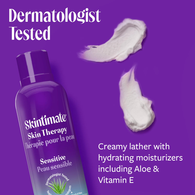 [Australia] - Skintimate Skin Therapy Sensitive Skin Moisturizing Shave Gel for Women with Vitamin E, Aloe and Olive Butter, 7 oz - 3 Pack Aloe Vera 7 Ounce (Pack of 3) 
