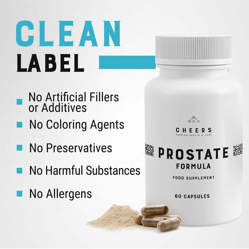 Cheers - Prostate Formula, 60 Capsules for Urinary & Prostate Support, Prostate Supplements for Men, Selenium Supplements with Vitamin B6 and Zinc