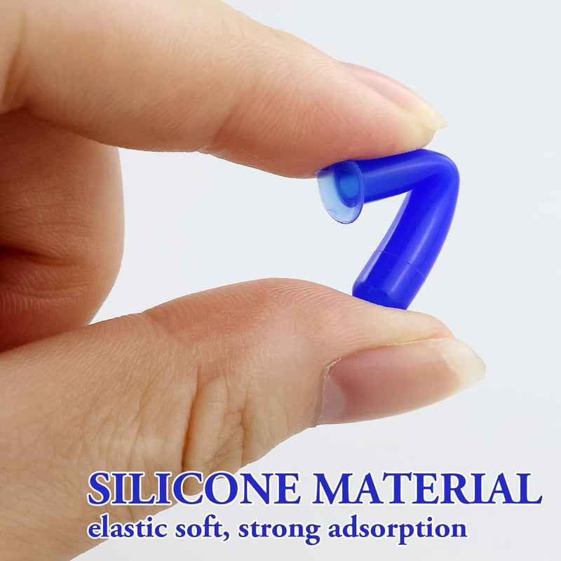 [Australia] - Contact Lens Sucker Soft Lenses, Pack of 4 Contact Lens Insertion Aid, Simple Silicone Contact Lens Suction Cup with Bottle for Soft Hard Lenses, Blue and Green 