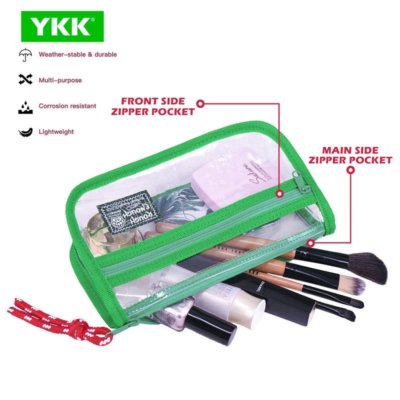 Rough Enough Clear Toiletry Bag TSA Approved Travel Makeup Bags Set