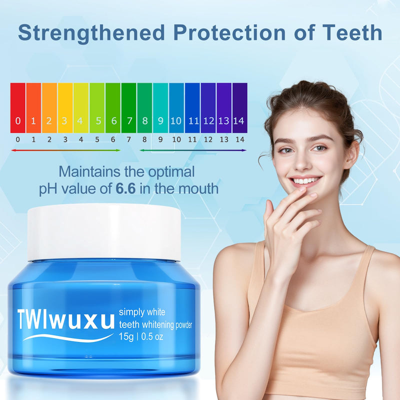 [Australia] - 2 PCS Teeth Whitening Powder, Fast Stain Removal, Dentist-Recommended for Sensitive Tooth, Enamel Safety, Effectively Removes Coffee, Wine, and Tobacco Stains, Mint Fresh Breath 2 PCS 