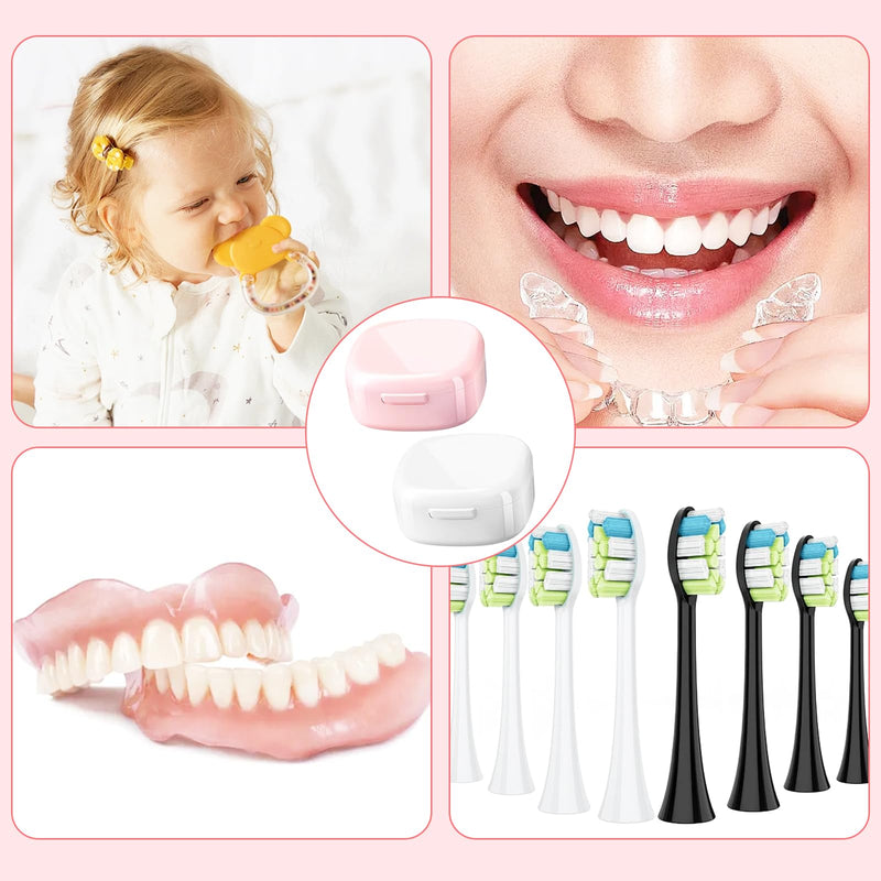 [Australia] - Thoquene 2 pieces braces box, denture box with sieve, dentures box 