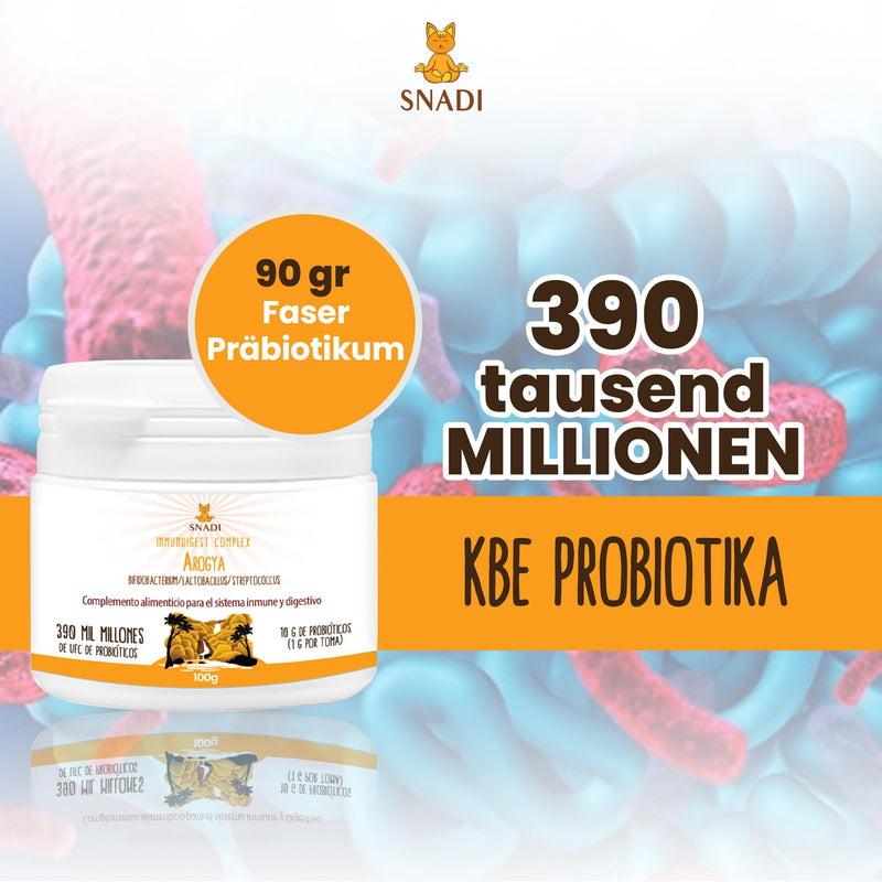 [Australia] - Snadi - Advanced Soluble Probiotics and Prebiotics | 100 gr | 390 billion CFU | AROGYA IMMUNITY | Prebiotic 90g | Suitable for all ages 