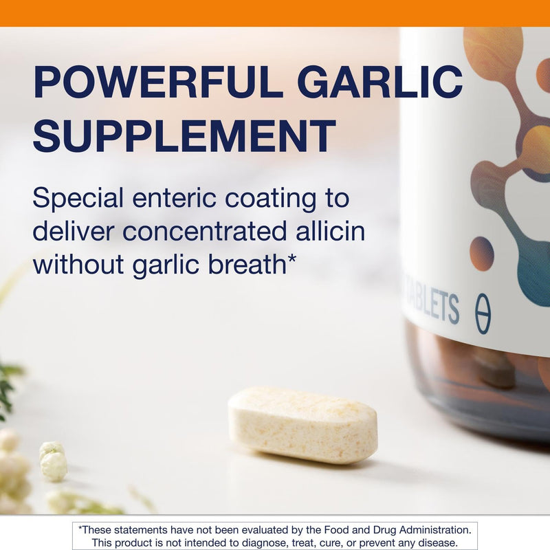[Australia] - Metagenics SuperGarlic 6000 - High-Potency Garlic Supplement with 6000 mcg Allicin - Supports Heart Health, Cholesterol & Immune Function* - Odorless, Non-GMO, Gluten-Free - 90 Tablets 