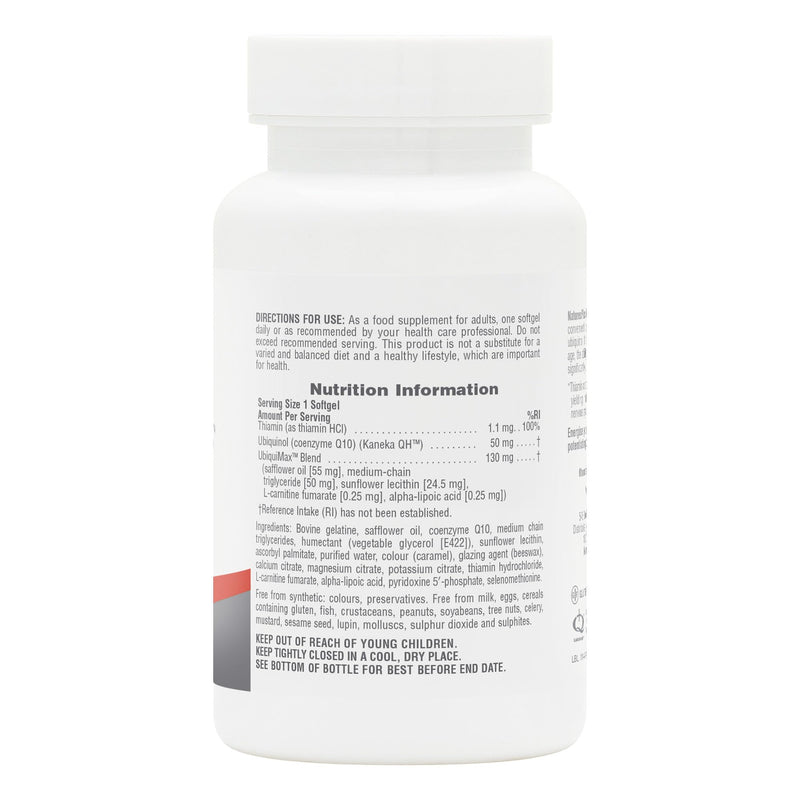 NaturesPlus Beyond CoQ10 50 mg Ubiquinol - Active, Naturally Fermented Coenzyme Q10 Supplement with UbiquiMax for Enhanced Absorption & Prolonged Action - Gluten Free, 60 Softgels