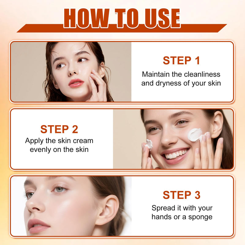 2Pcs Five Vitamin C Face Cream and Conceals, 2025 NEW VC Cream for Face, Fivefold Vitamin C BB Creams, Lightweight Long Lasting