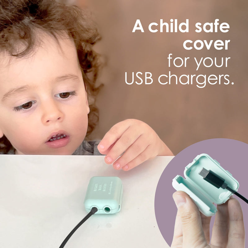 [Australia] - Watch Your Mouth Baby Proof Cord Cover | Award-Winning USB Charger Cover for Baby Proofing Cords | BPA & Phthalate-Free Charger Cover Protector | Electrical Safety Baby Products, (3-Pack, White) 