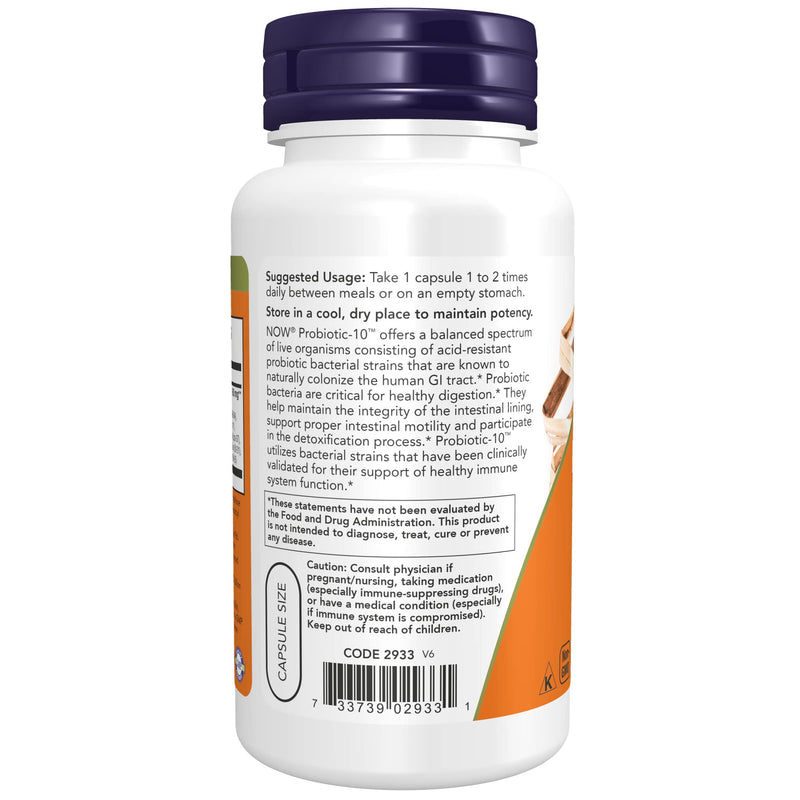 NOW Supplements, Probiotic-10™, 25 Billion, with 10 Probiotic Strains, Dairy, Soy and Gluten Free & Supplements, Vitamin C-1,000 with 100 mg of Bioflavonoids, Antioxidant Protection*, 250 Capsules