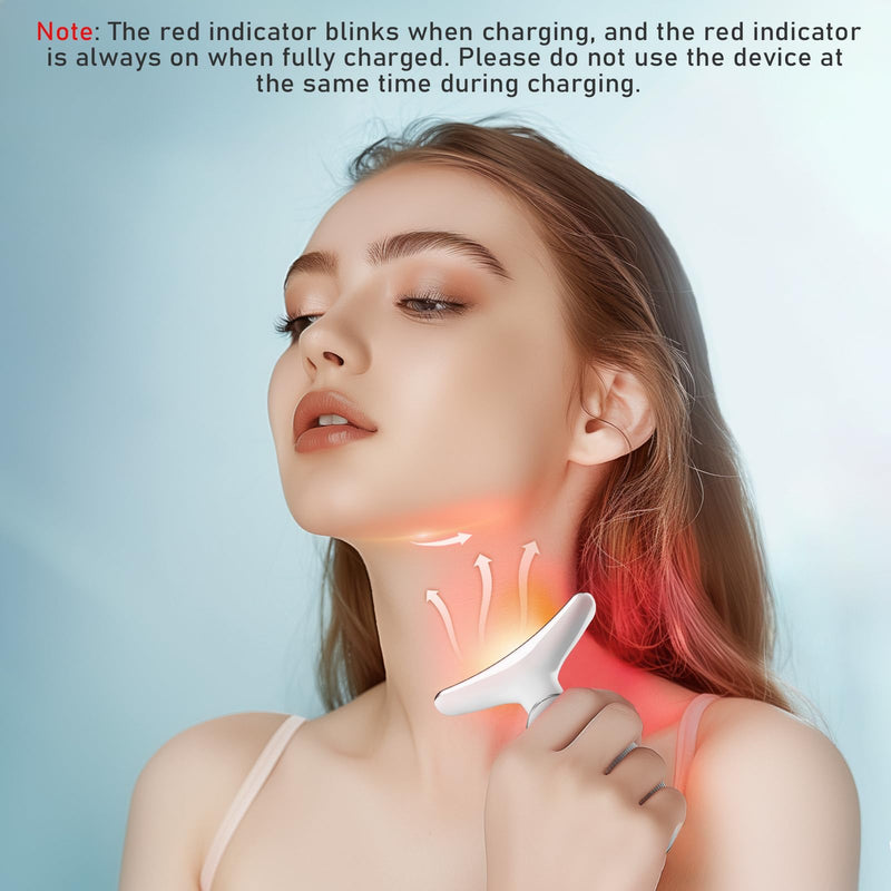 Face Neck Tool for Skin Care, Electric Neck Face Lifting Device for Wrinkle Removal (White) White