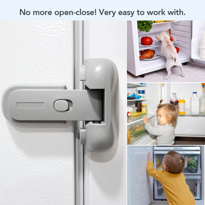 [Australia] - Moonybaby Baby Safety Freezer Door Latches to Keep Closed, Also for Fridge Lock for Kids, 1 Pack, Space Gray 