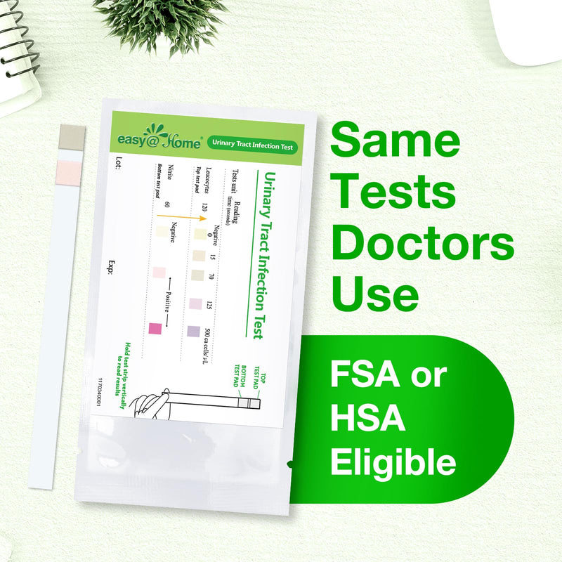 Easy@Home Urinary Tract Infection Test Strips 50 Individual Pack, Urine Test Strips for UTI Infections, Urinalysis Kit, Detect Leukocytes and Nitrites (UTIPOUCH-50P) | Individual Packing Urine Test Strips for UTI Infections, Urinalysis Kit, Detect Leuk...