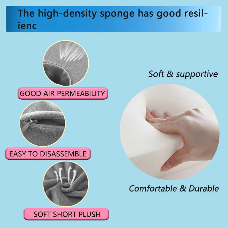 Foot & Ankle Elevation Pillow for Bed Sores & Surgery Recovery - High-Density Foam Heel Protectors with Washable Cover - Support Cushion for Elderly Care, Bedridden Patients & Post-Op Use (Small, 1PC) 1